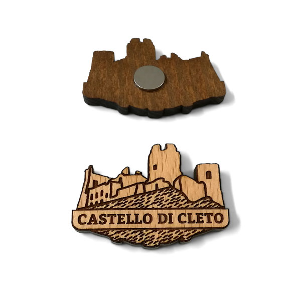 Calamita in legno a forma di Castello di Cleto (CS)