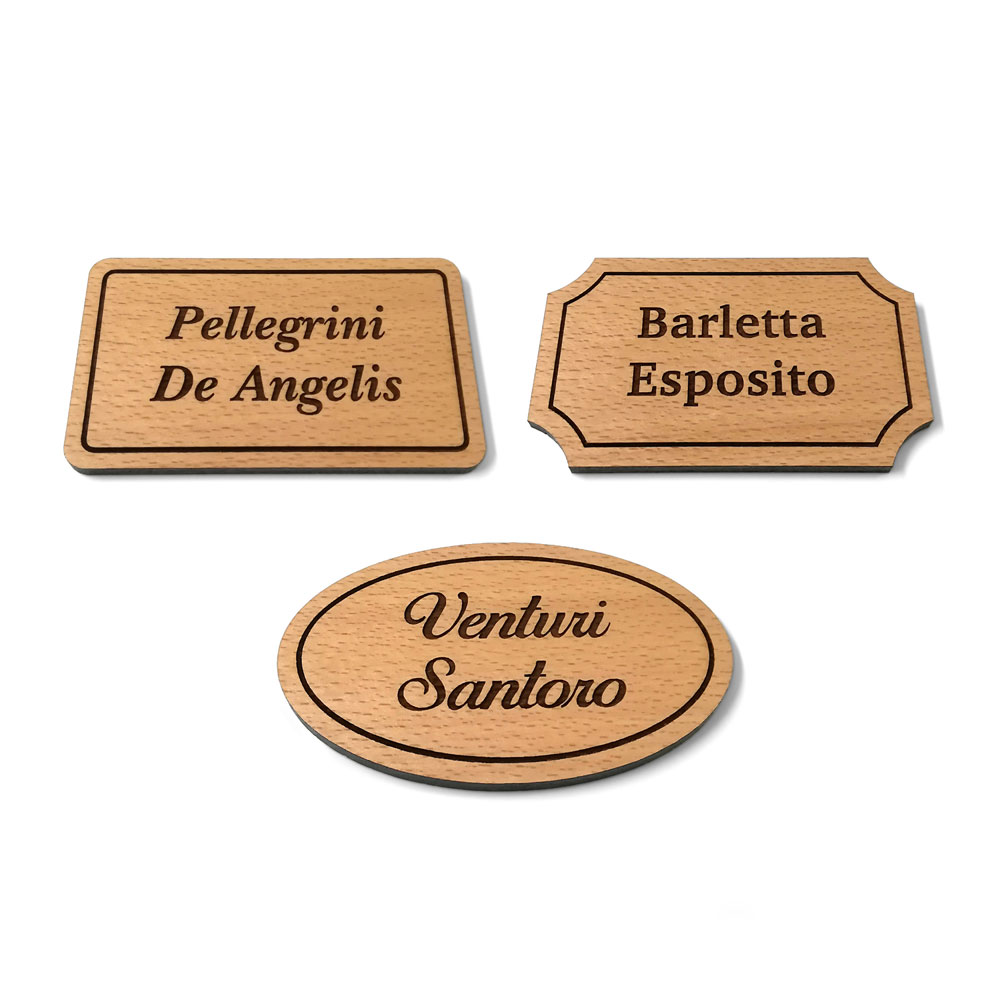 targhe in legno personalizzate