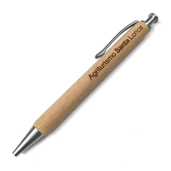 Penne in legno personalizzate con logo gadget promozionali aziendali
