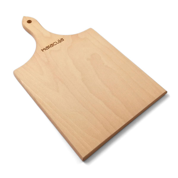 Tagliere in legno con manico personalizzato con incisione laser logo bar